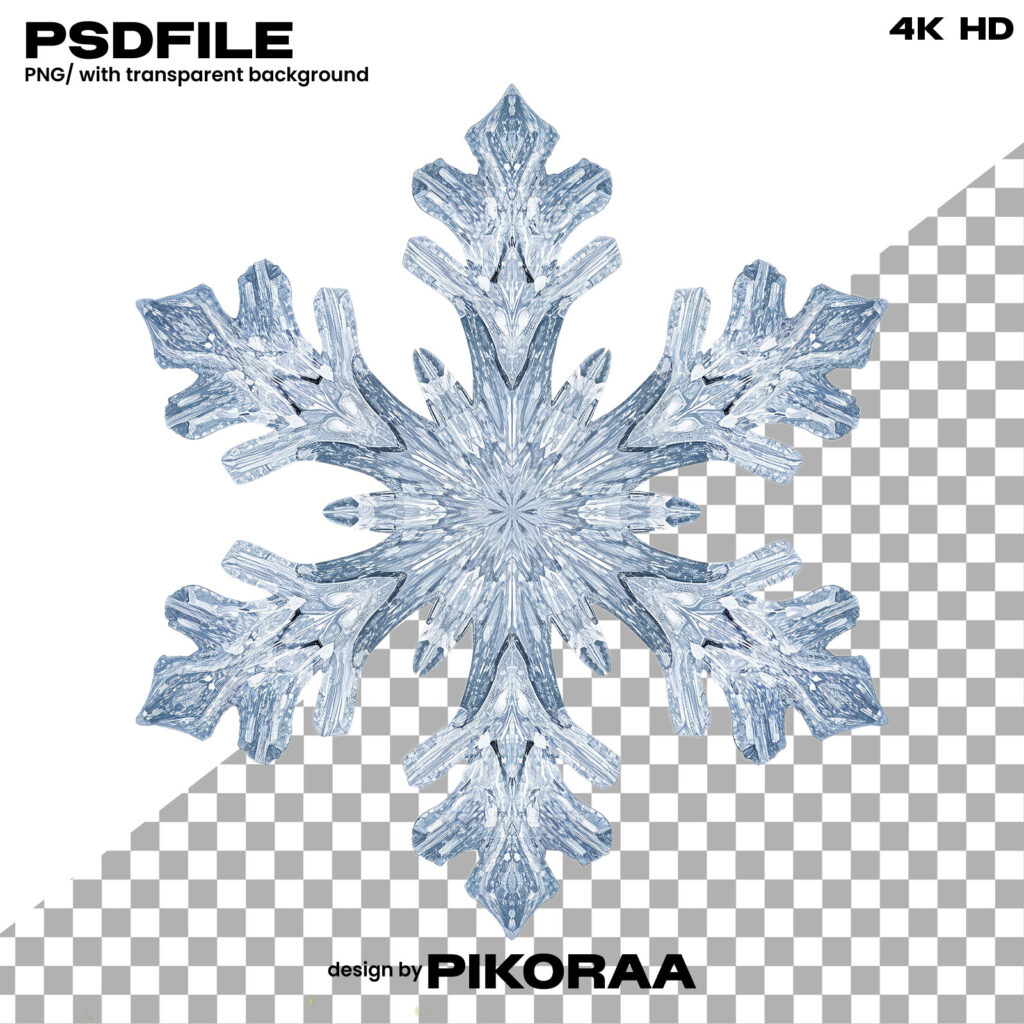 3d snowflake psd free download