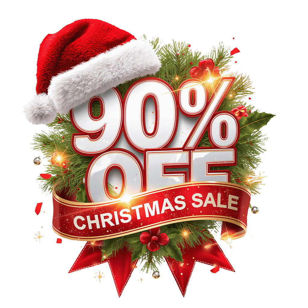 90% OFF Christmas Sale PNG