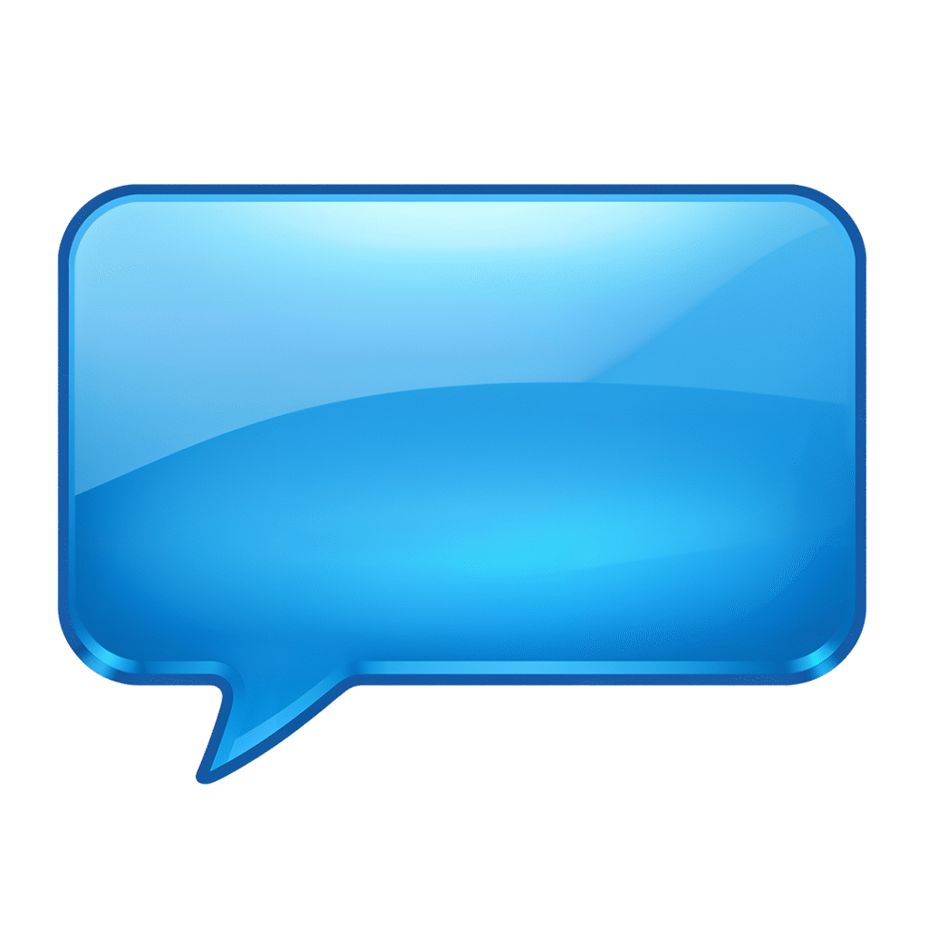 Blue Bubble Text Shape PNG – Free Download