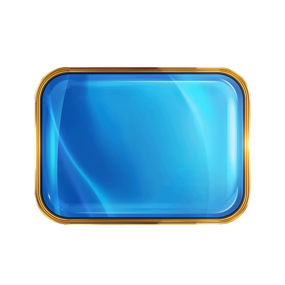 Blue Glossy Rounded Rectangle Shape PNG