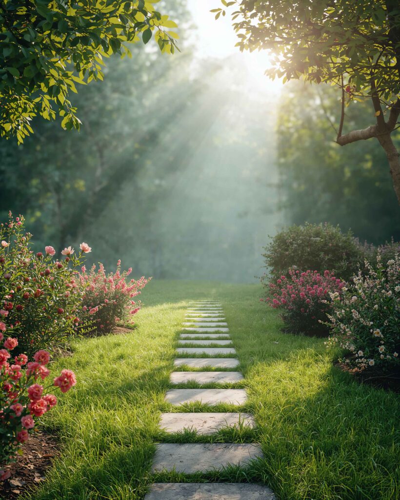 Free Garden Path Background Cinematic Nature Studio Backdrop