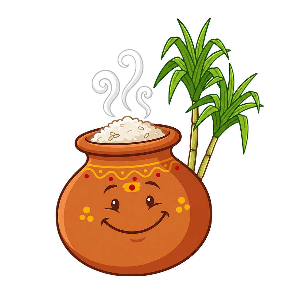 Cute Pongal Pot PNG