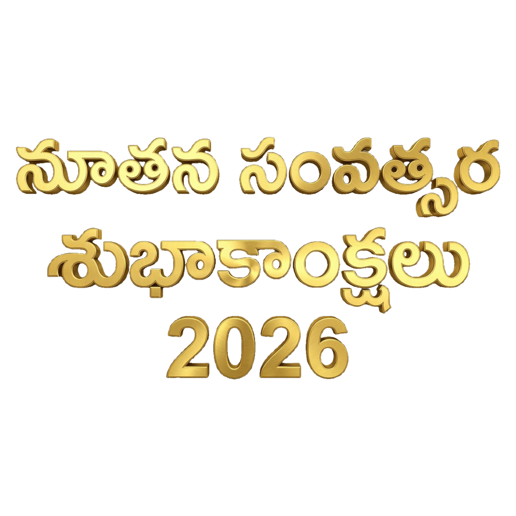 Happy New Year 2026 Telugu PNG
