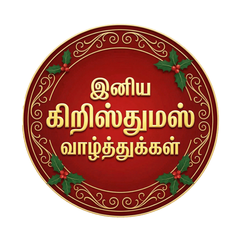 Iniya Christmas Vaalthukal Tamil Badge PNG