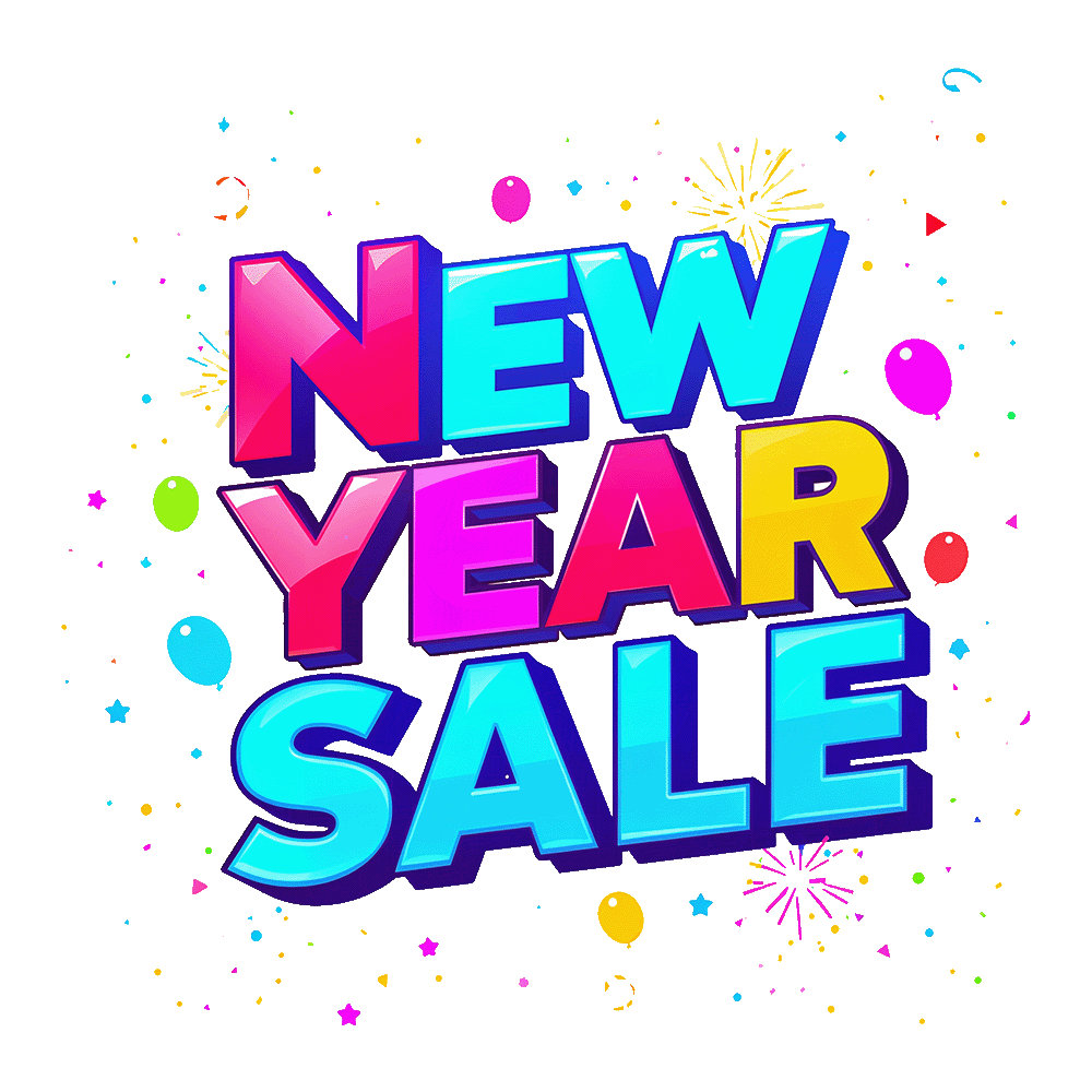New year sale banner PNG