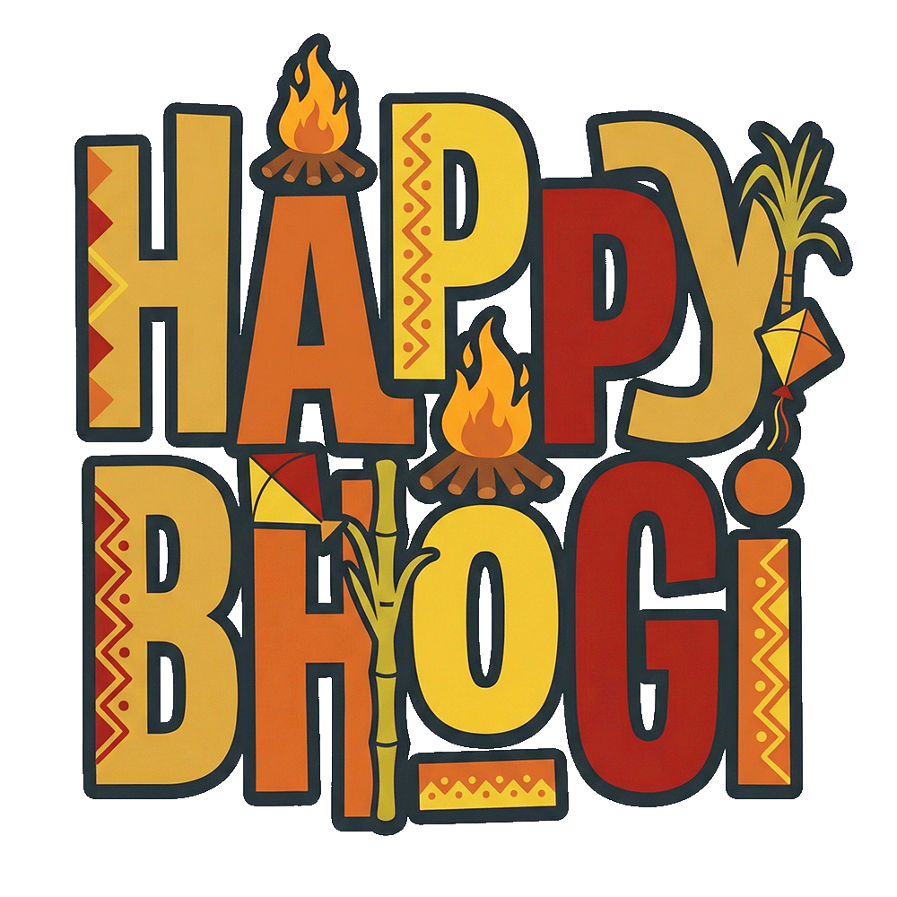 Happy Bhogi Text PNG