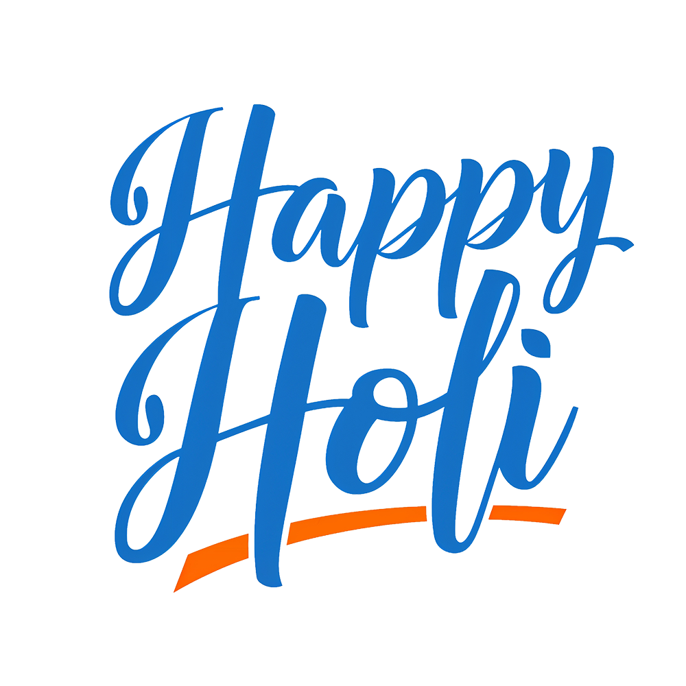 Happy Holi Text PNG Transparent HD