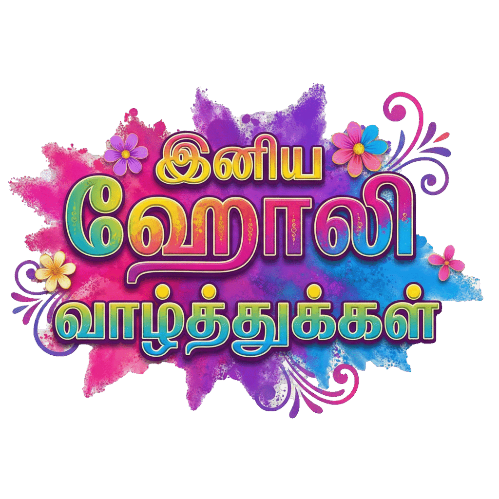 Happy Holi Tamil Wishes PNG