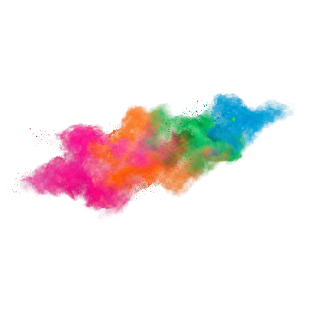 Holi Color Rainbow Gulal Powder Splash PNG