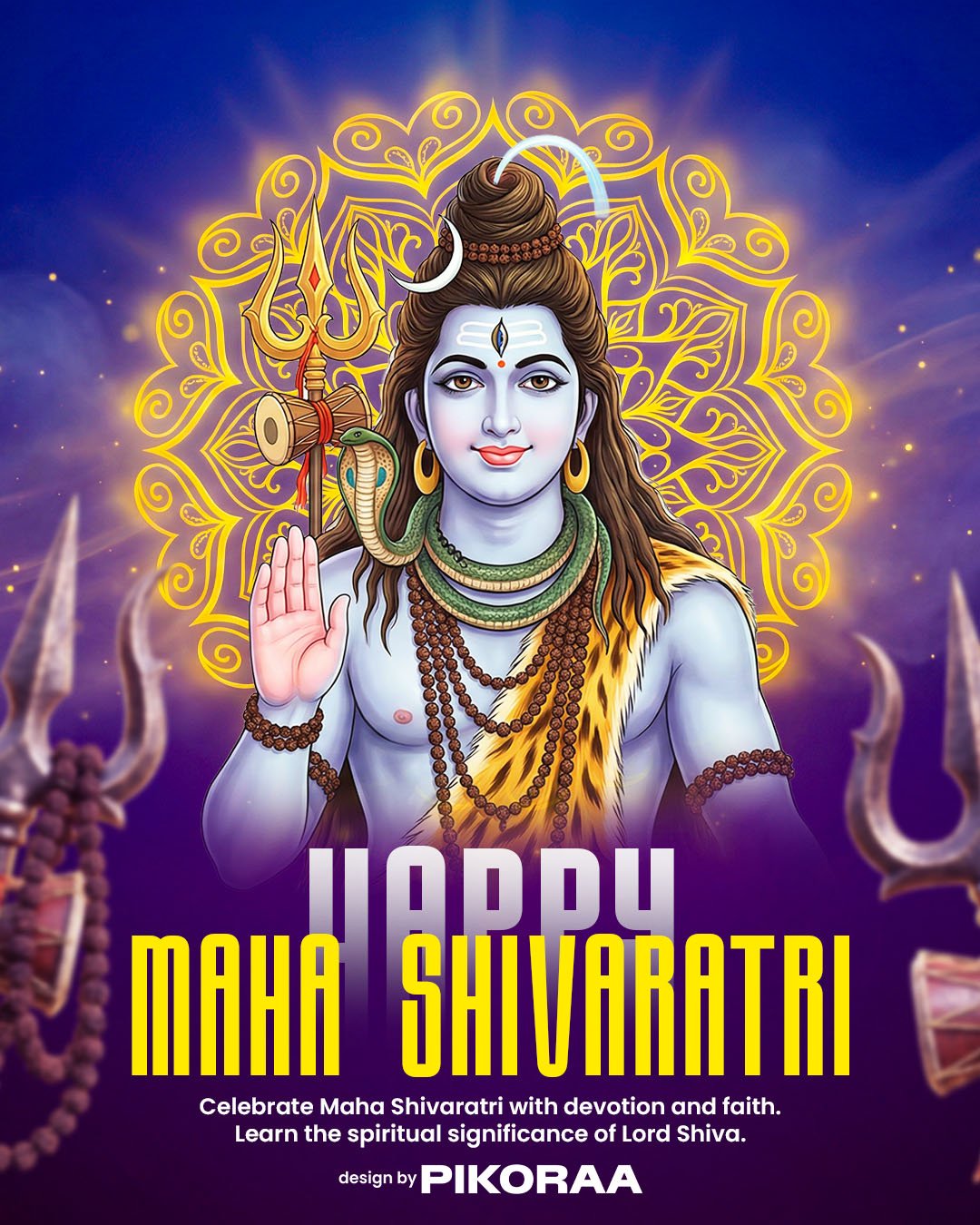 Maha Shivratri PSD Poster Design - Pikoraa