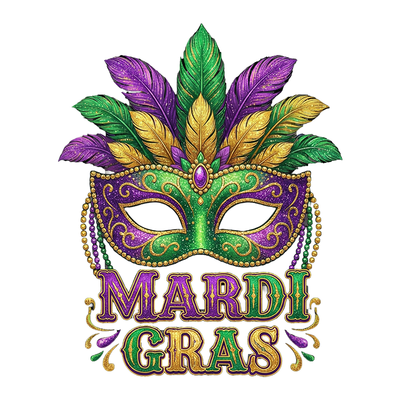 Mardi Gras Mask Festival PNG Design