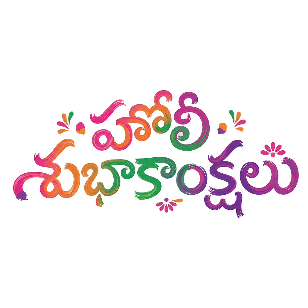 Telugu Holi Wishes PNG 2026