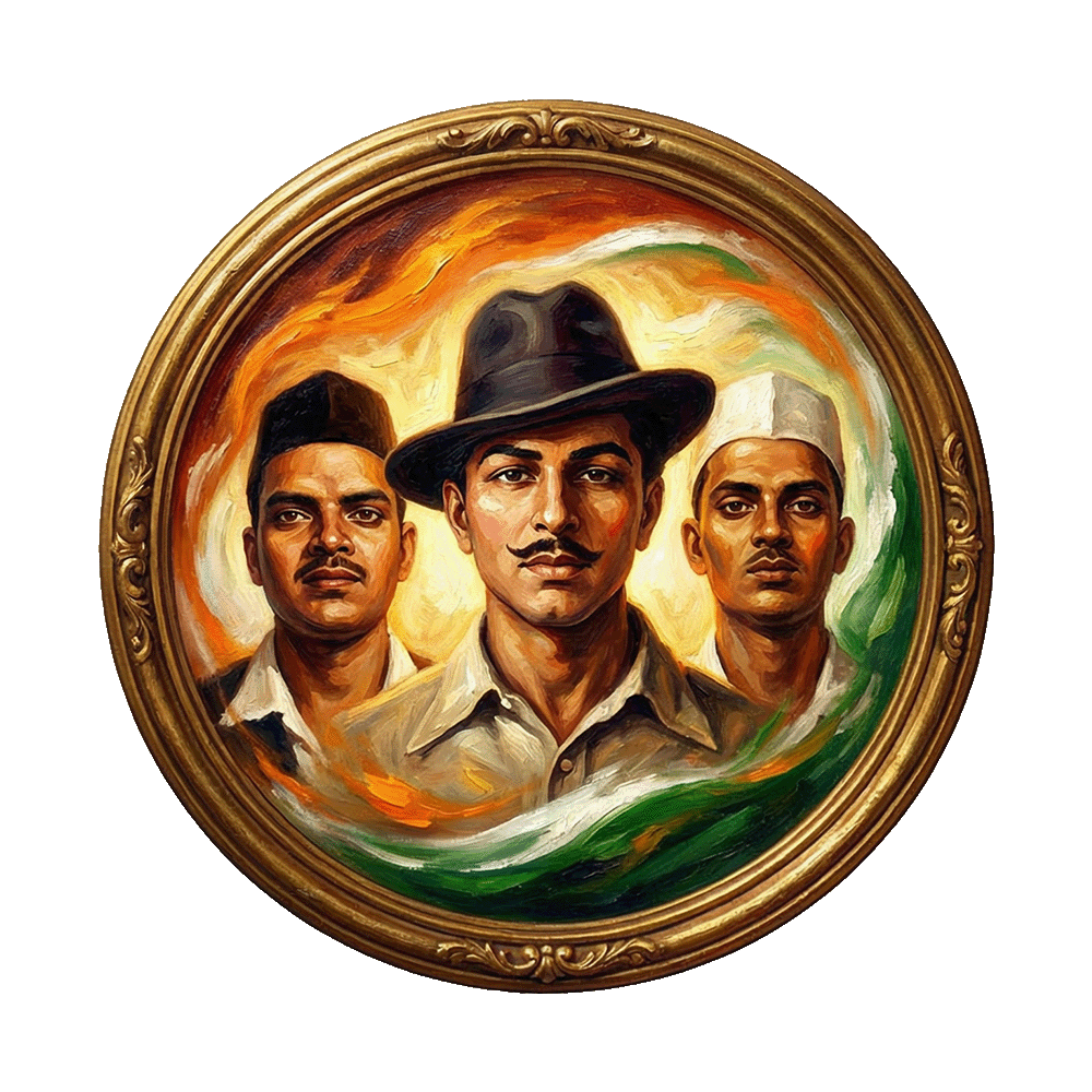 Shaheed Diwas Oil Painting PNG