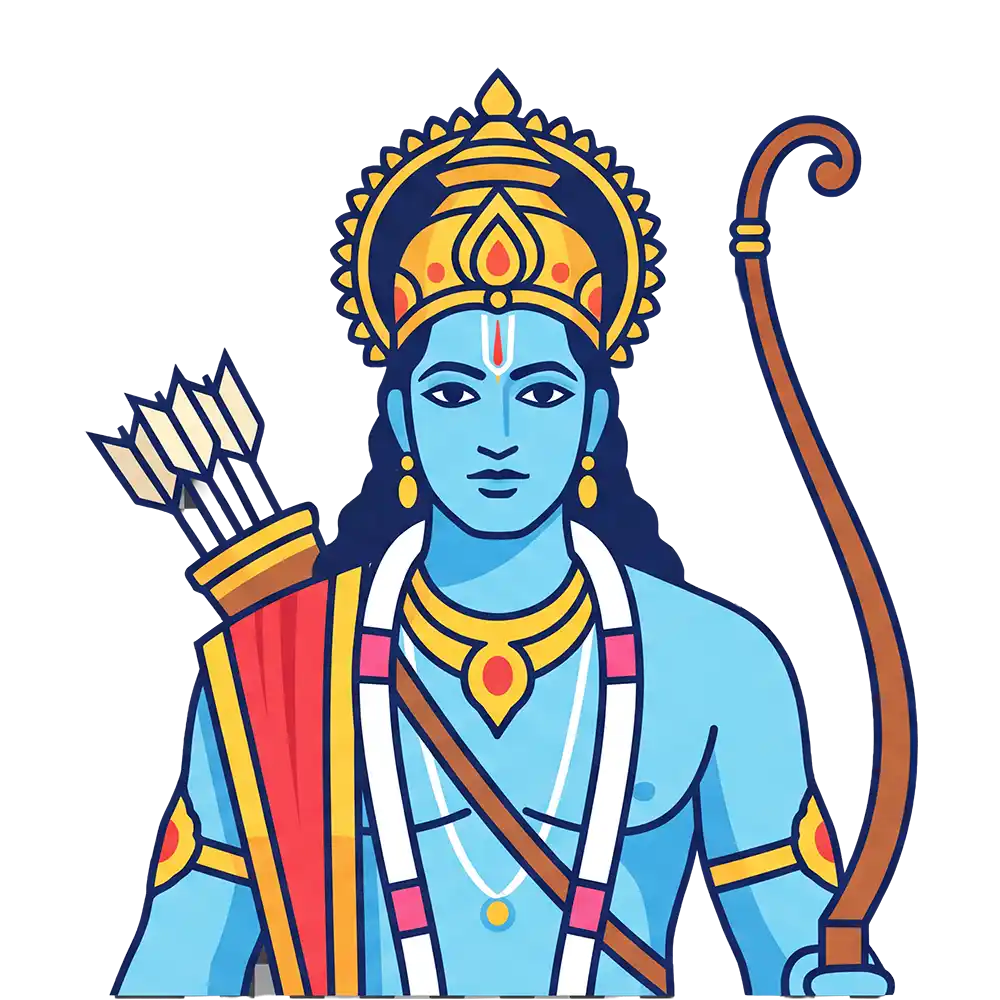 Lord Rama Vector PNG Transparent Background HD