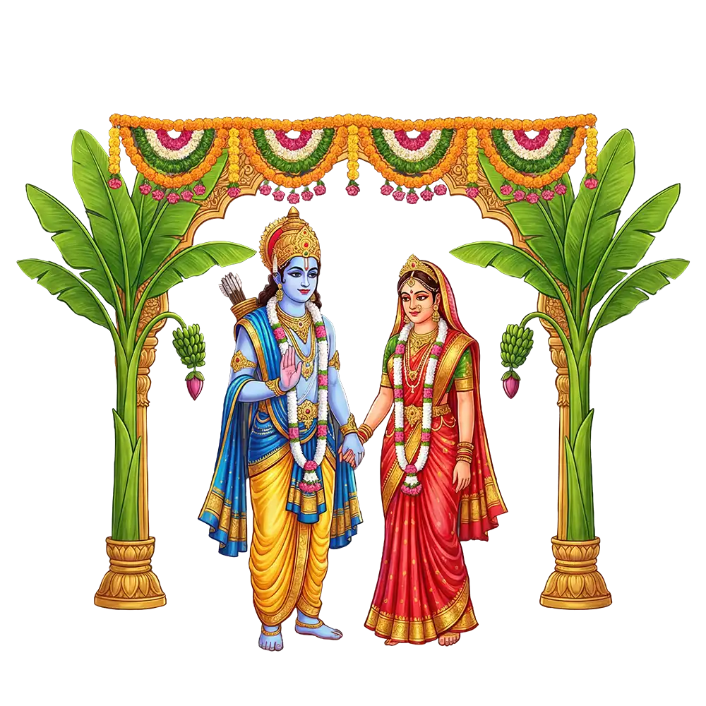 Seetha Rama Kalyanam PNG Rama Sita Wedding Image PNG