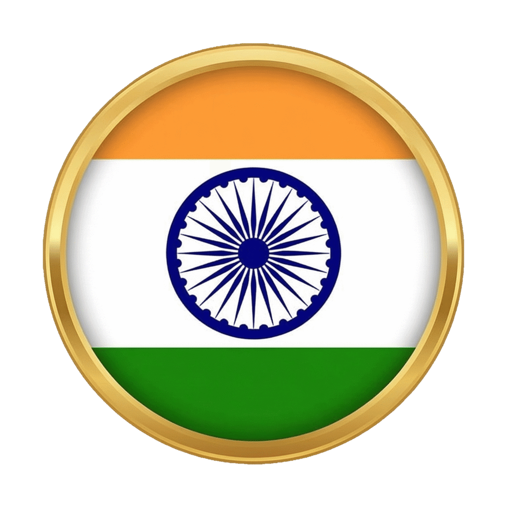 Indian Flag Round Logo PNG