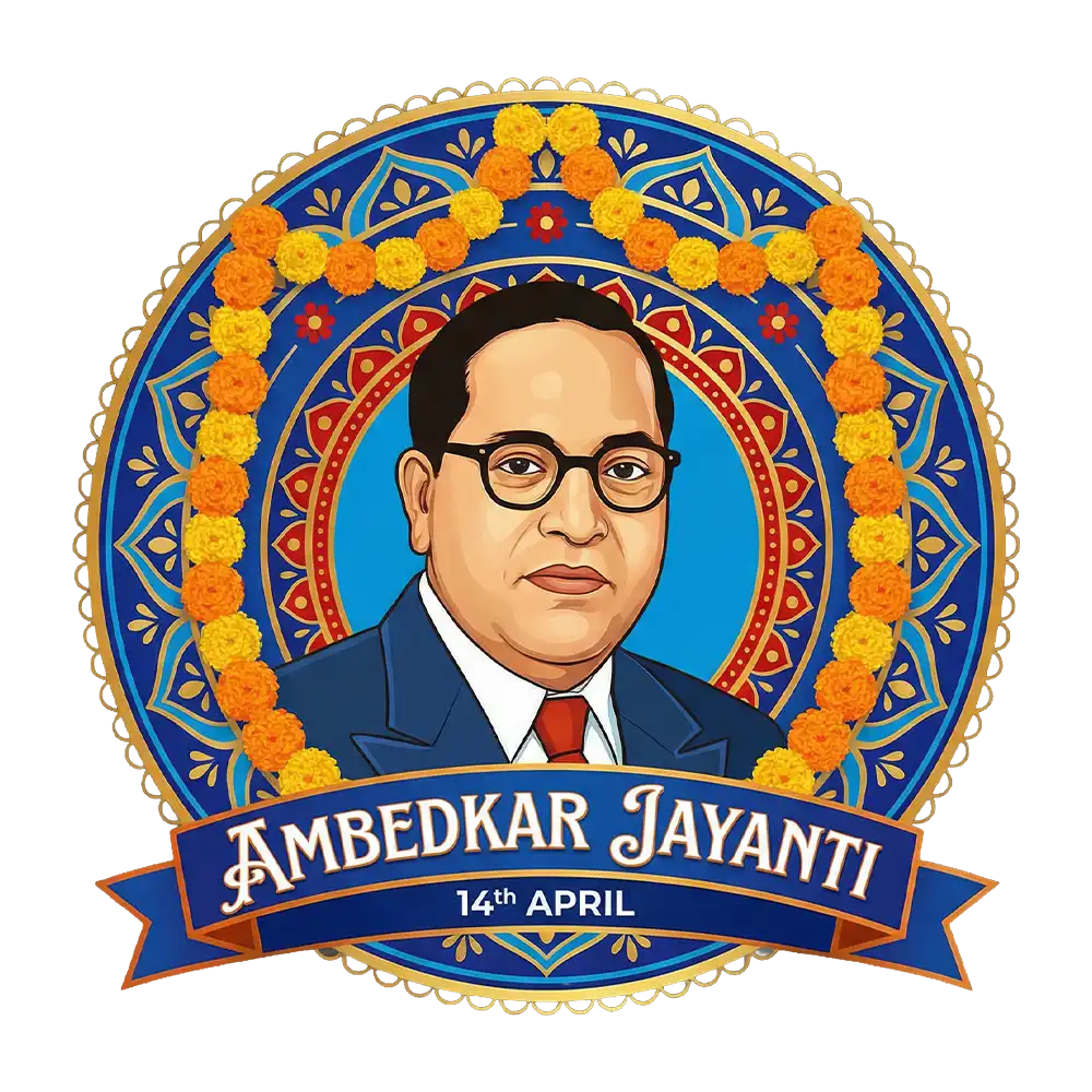 Ambedkar Jayanti Badge PNG