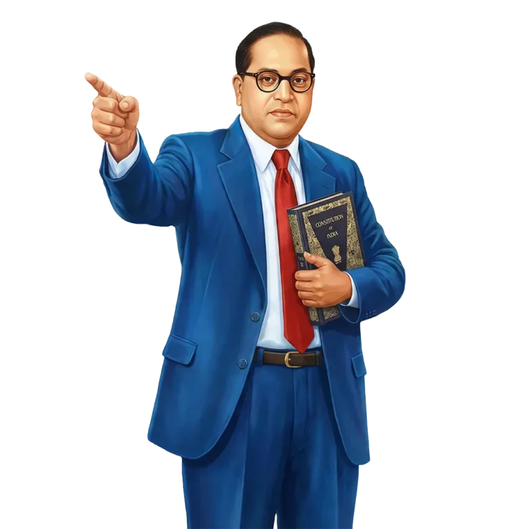 Dr BR Ambedkar Pointing Pose PNG