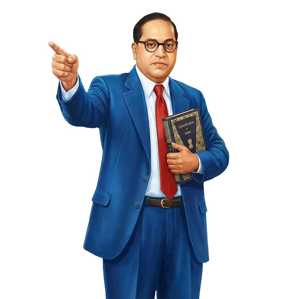 Dr BR Ambedkar Pointing Pose PNG