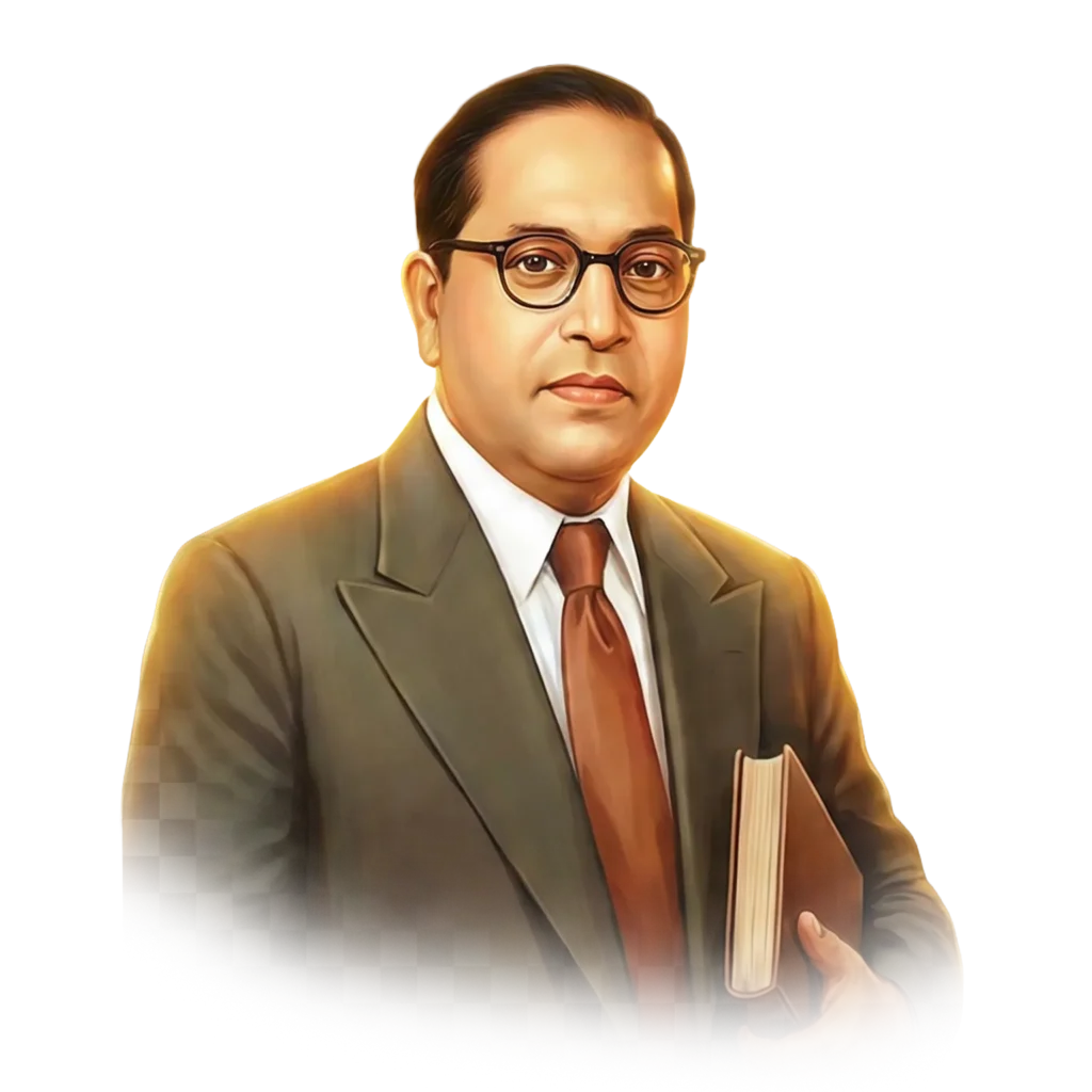 High-Quality Dr. B.R. Ambedkar Portrait PNG Illustration - Free Download