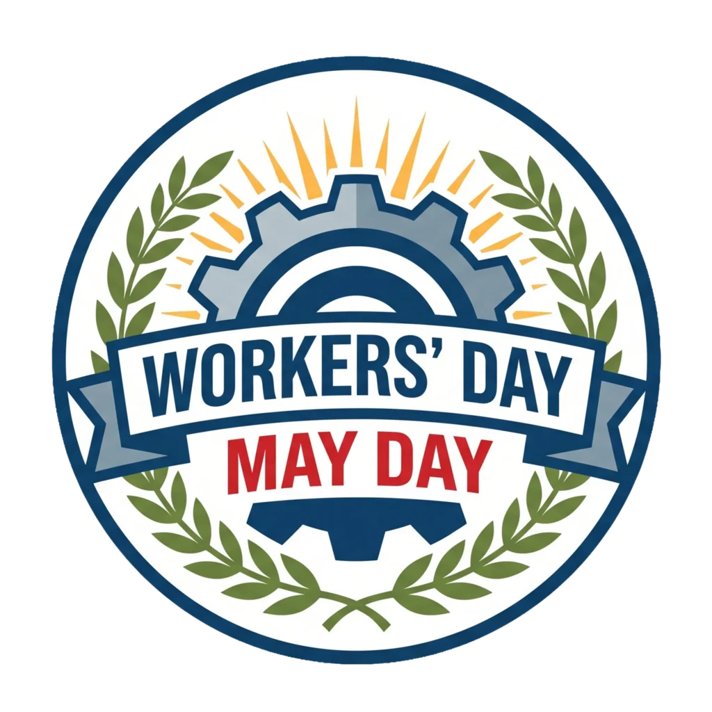 Workers’ Day Badge PNG May Day Emblem Logo
