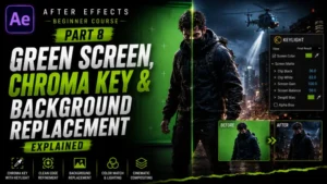 Adobe After Effects Beginner Course Part 8 – Green Screen, Chroma Key & Background Replacement Explained